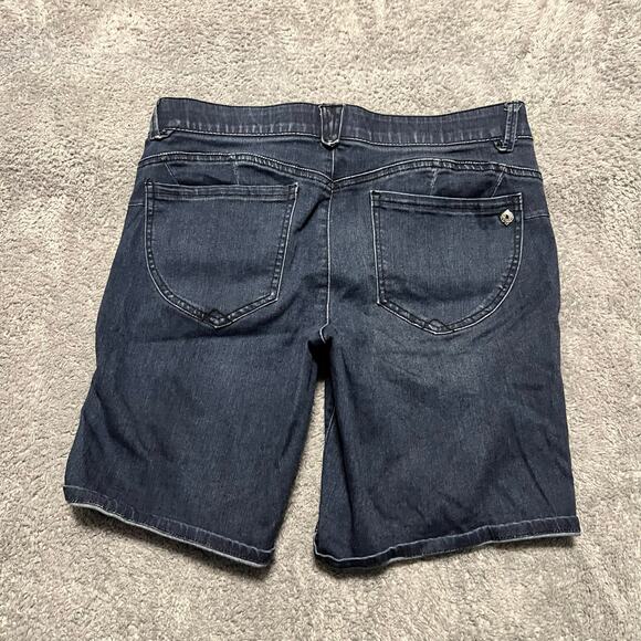 Democracy Jean Shorts Womens 12 Bermuda Mid Rise Stretch - Picture 2 of 9